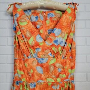 Vintage 1950s Hannah Troy Sleeveless Wiggle  Dress Sz S Summer Floral Bombshell